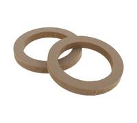 RATCHROLL 2 Pcs Universal Speaker Spacer Ring Tweeter Speaker Spacer Adapter Waterproof for 5" Speaker Subwoofer Mounting Spacer Bracket Ring Brown Wood