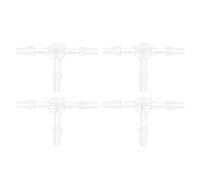 RATCHROLL 4 Pcs Plastic Hose Barb Fitting 1/16" T 3 Way Splicer Joint Clear PP