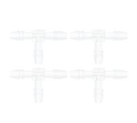 RATCHROLL 4 Pcs Plastic Hose Barb Fitting 7/64" T 3 Way Splicer Joint Clear PP
