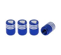 RATCHROLL 4 Pcs Tire Valve Stem Caps Dustproof 8x16mm Tyre Valve Dust Covers Blue Aluminum Alloy