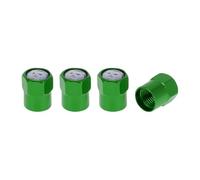 RATCHROLL 4 Pcs Tire Valve Stem Caps Stylish 8x13mm Tyre Valve Dust Covers Cute Cat Pattern Green Aluminum Alloy Epoxy Resin