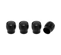 RATCHROLL 4 Pcs Tire Valve Stem Caps Stylish 8x14mm Tyre Valve Dust Covers Black Aluminum Alloy
