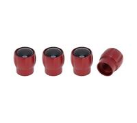 RATCHROLL 4 Pcs Tire Valve Stem Caps Stylish 8x14mm Tyre Valve Dust Covers Red Aluminum Alloy