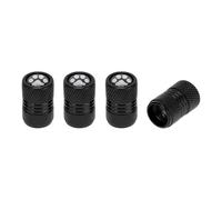 RATCHROLL 4 Pcs Tire Valve Stem Caps Stylish 8x17mm Tyre Valve Dust Covers Black Aluminum Epoxy Resin