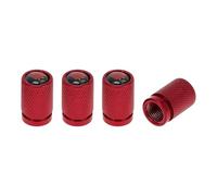 RATCHROLL 4 Pcs Tire Valve Stem Caps Stylish 8x17mm Tyre Valve Dust Covers Red Aluminum Alloy Epoxy Resin