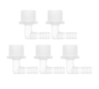 RATCHROLL 5 Pcs Plastic Hose Barb Fitting 3/8" Hose Barb G3/4 Male NPT Elbow Barbed Adapter Clear PP