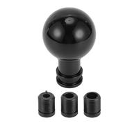 RATCHROLL Car Shift Knob Universal Gear Shifter Knob Acrylic Aluminum Alloy Stick Shifter Lever Knob for Automatic and Manual Vehicle with 3 Adapter Black 1 Set