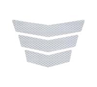 RATCHROLL Reflective Bumper Decal Fluorescent White Rectangle Trapezoidal Arrow Pattern Reflective Car Sticker Personalized Decoration