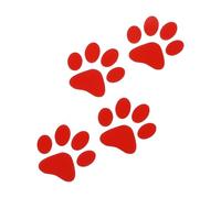 RATCHROLL Reflective Bumper Decal Red Square Dog Paw Pattern Reflective Car Sticker Personalized Decoration Vehicle Body or Door or Window