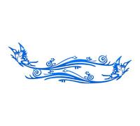 RATCHROLL Reflective Bumper Decal Reflective Blue Irregular Long Tail Butterfly Pattern Reflective Car Sticker Personalized Decoration