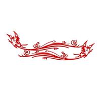 RATCHROLL Reflective Bumper Decal Reflective Red Irregular Long Tail Butterfly Pattern Reflective Car Sticker Personalized Decoration