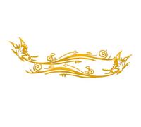 RATCHROLL Reflective Bumper Decal Reflective Yellow Irregular Long Tail Butterfly Pattern Reflective Car Sticker Personalized Decoration