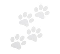 RATCHROLL Reflective Bumper Decal White Square Dog Paw Pattern Reflective Car Sticker Personalized Decoration Vehicle Body or Door or Window