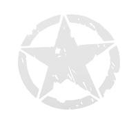 RATCHROLL Reflective Bumper Decal White Square Pentagram Reflective Car Sticker Personalized Decoration Vehicle Body or Door or Window/Dashboard 1 Pcs