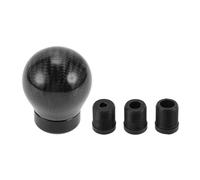RATCHROLL Round Ball Shift Knob Universal Gear Shifter Knob Carbon Fiber Stick Shifter Lever Knob for Automatic and Manual Vehicle with 3 Adapter Black 1 Set
