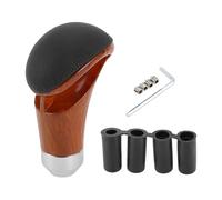 RATCHROLL Universal Gear Shift Knob Faux Leather Stick Shifter Lever Knob for Automatic and Manual Vehicle with 4 Adapter Brown 1 Set