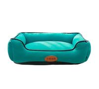 RATEJNDGT Dog bed Pet Four Seasons Universal Deep Sleep Warm Kitten Bed-peacock Blue-european And American Style Long Nest-number 1 48 * 35 * 10cm Within 5 Catties