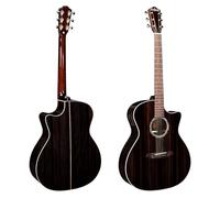 Rathbone No.3 Guitar. Ebony - Carbon Fibre - Ebony Double-Top Electro-Acoustic Guitar. Incredible GuitarTechnology. Beautiful wood grain.