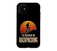 Rather Be Backpacking Hiking Thru Hiker Trail Gift Retro Case for iPhone 11