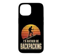 Rather Be Backpacking Hiking Thru Hiker Trail Gift Retro Case for iPhone 15