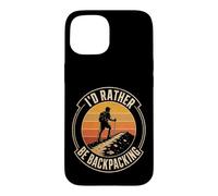 Rather Be Backpacking Hiking Thru Hiker Trail Gift Retro Case for iPhone 15