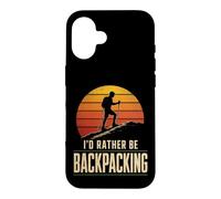Rather Be Backpacking Hiking Thru Hiker Trail Gift Retro Case for iPhone 16