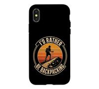 Rather Be Backpacking Hiking Thru Hiker Trail Gift Retro Case for iPhone X/XS