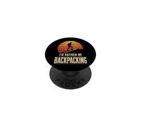 Rather Be Backpacking Hiking Thru Hiker Trail Gift Retro PopSockets Adhesive PopGrip