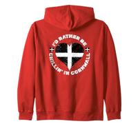 Rather Be In Cornwall A Cool Flag for Proud Cornish Roots Zip Hoodie