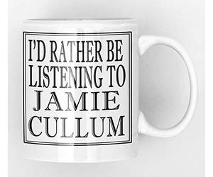 Rather be Listening to Jamie Cullum Black and White BBC Radio 2 Presenters DJ Ceramic Mug Cup New Unique Easy Gift for All Occasions Family and Friends