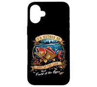 Rather Be Lost At The Lake Than Found At The Office Fishing Case for iPhone 16 Plus