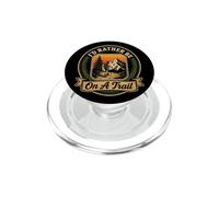 Rather Be On A Trail Hiking Hiker Nature Lover Gift Retro PopSockets PopGrip for MagSafe
