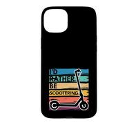Rather Be Scootering Vintage Electric Scooter with Saying Case for iPhone 15 Plus