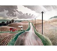 Rather Good Art Eric Ravilious A4 Print: ‘Wiltshire Landscape’. Printed on 350gm Invercote card stock using archive quality inks. All materials are FSC approved.