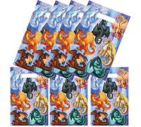 RATHIRA 40 Pack Wings Fire Party Gift Bags Treat Candy Goodie Bags for Dragon Theme Birthday Party Decorations Wings of Fire Dragon Baby Shower Party Supplier