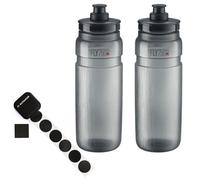 Rathmoor 2 x Elite Fly Tex Water Bottles 750ml Puncture Repair Patches (Smoke, 750ml)