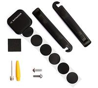 Rathmoor 6 Glueless Puncture Repair Kit in Metal Tin with 2 Tyre Levers, Ball and Inflatables Needles and 2 Bottle Cage Bolts (6 x Glueless Patch Kit)