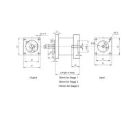 Ratio 16:1 20:1 24:1 30:1 36:1 57mm Planet Reducer 30N.m For Nema 23 Stepper Motor Brushless DC Motor(24 to 1)