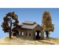 Ratio 203 Single Road Stone Type Engine Shed N Gauge 95mm x 48mm Plastic Kit T48