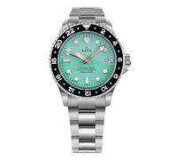 RATIO FreeDiver Dive Watch Sapphire Crystal GMT Rotating Bezel Automatic Diver Watch 200M Water Resistant Diving Watch for Men (Green)