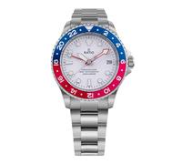RATIO FreeDiver Dive Watch Sapphire Crystal GMT Rotating Pepsi Bezel Automatic Diver Watch 200M Water Resistant Diving Watch for Men (Blue/Red)