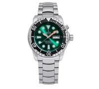 RATIO FreeDiver Helium-Safe Dive Watch Sapphire Crystal Analog Green Dial Japanese Automatic Diver Watch 1000M Water Resistant Diving Watch for Men (Green)