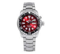 RATIO FreeDiver Helium-Safe Dive Watch Sapphire Crystal Analog Red Dial Japanese Automatic Diver Watch 1000M Water Resistant Diving Watch for Men (Red)