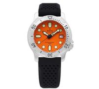 RATIO FreeDiver Professional Dive Watch Sapphire Crystal Quartz Diver Watch 200M Water Resistant Diving Watch for Men (Orange)