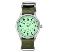 RATIO Men's Quest Field Watch, Green Dial with Nylon Strap, Sapphire Crystal, Japanese Quartz, 100m Water Resistant, 40mm