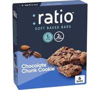 :ratio Ratio Soft Baked Bars, Chocolate Chip Cookie, 1G Sugar, Keto Compatible, 5.34 Ounces (6 Bars)