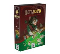 Ratjack Card Game, Family Strategy Game, Ages 6+, 2-4 Players, Casino Theme, Card Based, Rodent Characters, 12-Card Deck