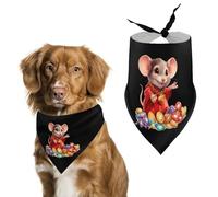 Ratmouses Poker Dog Bandana Adjustable Pet Bibs Triangle Neck Scarf for Small Medium Dog Cats