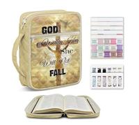 Ratozent God” Word Art Cross Bible Cover, Inspirational Quilted Tote Large Capacity for Study Books, Motivational Church Bag for Personal Devotion, Prayer Groups, and Uplifting Christian Gifts