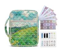 Ratozent Green Meadow Bible Cover Serene Landscape Quilted Case Expansive View Design Promotes Peaceful Meditation Idea for Quiet Prayer Time Retreats and a Calming Gifts for Stress Relief